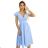 425-12 MATILDE Kleid mit Ausschnitt und kurzen Ärmeln - hellblau