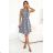 296-13 VICTORIA Trapez-Boho-Kleid mit mediterranem Print
