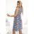 296-13 VICTORIA Trapez-Boho-Kleid mit mediterranem Print
