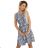 296-13 VICTORIA Trapez-Boho-Kleid mit mediterranem Print