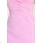 479-10 NINA elegant dress with envelope neckline, sleeves and belt - candy pink