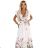 609-1 Satin maxi dress with plunging neckline and floral ombre – boho elegance