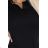 608-1 Sensual pencil dress with short sleeves and decorative neckline – black