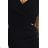 610-1 Dazzling Glitter Pencil Dress with Wrap Neck and Straps – Black