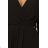313-17 ISABELLE Polish Pleated Dress with Long Sleeves and Neckline - Black