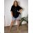 Women's Long Sleeve Hoodie Dress (S / M ONE SIZE) ITALIAN FASHION IMWA216095 50/52/54 žlutá