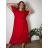 Elegant chiffon dress short sleeve women's oversized (46/48/50 ONE SIZE) ITALIAN FASHION IM425035 46/48 black