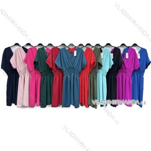 Šaty krátké letní krátký rukáv dámské (S/M/L ONE SIZE) ITALSKÁ MÓDA IMD252532