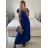 Women's Long Chiffon Short Sleeve Dress (S/M ONE SIZE) ITALIAN FASHION IMWGS231048