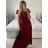 Women's Long Chiffon Short Sleeve Dress (S/M ONE SIZE) ITALIAN FASHION IMWGS231048