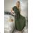 Women's Long Chiffon Short Sleeve Dress (S/M ONE SIZE) ITALIAN FASHION IMWGS231048