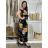 Šaty dlouhé letní krátký rukáv dámské VESNA (S/M/L ONE SIZE) ITALSKá MóDA IM3251111-1/DU S/M/L Černá