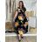 Šaty dlouhé letní krátký rukáv dámské VESNA (S/M/L ONE SIZE) ITALSKá MóDA IM3251111-1/DU S/M/L Černá