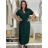 Women's Long Chiffon Short Sleeve Dress (S/M ONE SIZE) ITALIAN FASHION IMWGS231048