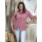 Košile mušelín dlouhý rukáv oversize dámská nadrozměr HANNAH (S/M/L ONE SIZE) ITALSKÁ MÓDA IMD25138/DU S/M/L Černá