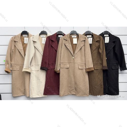 Kabát slabý dlouhý rukáv dámský (S/M/L ONE SIZE) ITALSKÁ MÓDA IMWKK252580