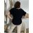 Women's Long Sleeve Knitted Sweater (S/M ONE SIZE) ITALIAN FASHION IMWDT23005 M/L/XL black