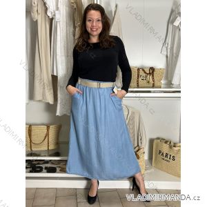 Sukně dlouhá s páskem dámská NINA (S/M/L ONE SIZE) ITALSKÁ MÓDA IM42511112/DU
