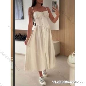 Šaty dlouhé letní na ramínka dámské (XS/S/M ONE SIZE) ITALSKÁ MÓDA IMWGK251768