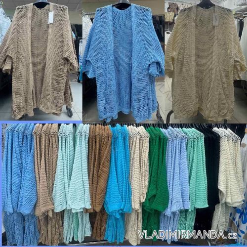 Cardigan slabý dlouhý rukáv dámský (S/M/L ONE SIZE) ITALSKÁ MÓDA IMWDV252613