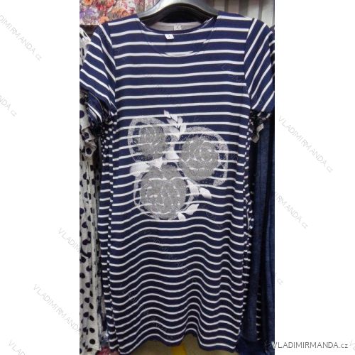 Šaty / tričko dlouhé dámské nadrozměrné (xl-3xl) POLSKá MóDA PM117103