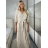 Elegantes Kurzarmkleid für Damen (S/M EINHEITSGRÖSSE) ITALIAN FASHION IMD23408 M/L/XL beige