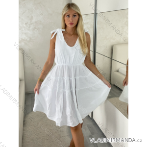 Šaty letný mušelín na ramienka dámske ELIANA (S/M/L ONE SIZE) TALIANSKA MÓDA IMWGS251169/DUR