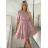 Women's short sleeve summer casual dress (S/M/L ONE SIZE) ITALIAN FASHION IMWGB25022