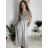 Šaty dlouhé letní žebrované krátký rukáv dámské Maria-M (XS/S/M/L ONE SIZE) ITALSKÁ MÓDA IMSM25128/DUR S/M růžová starorůžová