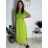 Women's long summer ribbed short sleeve dress (XS/S/M/L ONE SIZE) ITALIAN FASHION IMSM25128