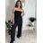Overal dlhý elegantný žabičkovaný carmen bez rukávov dámsky (S/M/L ONE SIZE) TALIANSKA MÓDA IM425322