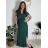 Šaty dlhé letné krátky rukáv dámske (S/M ONE SIZE) TALIANSKA MODA IMD24061