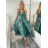 Šaty dlhé letné na ramienka dámske RAMONA (S/M/L ONE SIZE) INDICKÁ MÓDA IMWKA251062-3/DU S/M/L modrá
