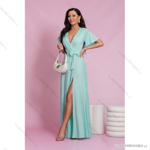 Women's Strapless Long Satin Party Dress (34-42) POLISH FASHION PMLEL24NATHALIE