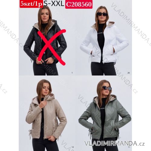 Bunda jesenná s kapucňou na zips dlhý rukáv dámska nadrozmer (S-2XL) SWEST IMWSW250C208560