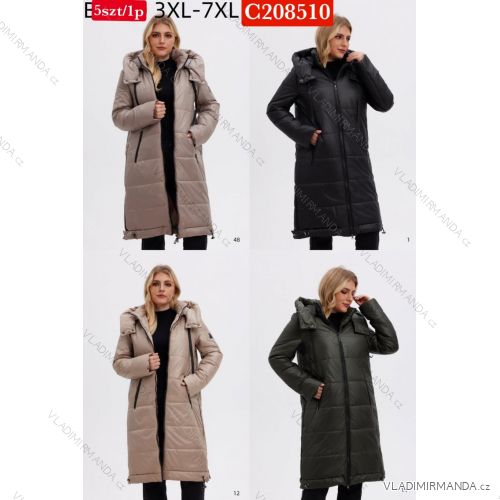 Kabát podzimní s kapucí na zip dlouhý rukáv dámský nadrozměr (3XL - 7XL) SWEST IMWSW25C208510