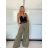 Kalhoty elegantní s páskem dámské (S/M/L ONE SIZE) ITALSKÁ MÓDA IMPLI2517303