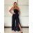 Women's Long Chiffon Short Sleeve Dress (S/M ONE SIZE) ITALIAN FASHION IMWGS231048