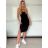 Midi summer dress with straps for women (S/M ONE SIZE) ITALIAN FASHION IMWB23135 -   black -   XS/S