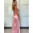Women's Long Strapless Sequin Party Dress (S/M ONE SIZE) ITALIAN FASHION IMPSH233348