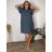 Langes warmes Langarmkleid für Damen in Übergröße (50/52/54 Einheitsgröße) ITALIAN FASHION IM424636