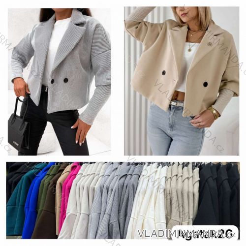 Sako krátké elegantní dlouhý rukáv dámské (S/M/L ONE SIZE) INDICKÁ MÓDA IMWKA252686