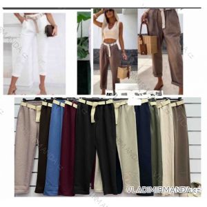 Kalhoty elegantní s páskem 3/4 krátké MASELKO dámské (S/M/L ONE SIZE) ITALSKÁ MÓDA IMWGA252806