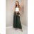 Kalhoty dlouhé letní s páskem dámské (S/M/L ONE SIZE) ITALSKÁ MÓDA IMD25151