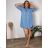 Striped shirt 3/4 long sleeve women (uni xs-m) (uni XL/XXL) ITALSKÁ MODA IM120162 44/46/48 beige