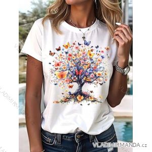 Tričko krátky rukáv dámske (XS/S/M ONE SIZE) TALIANSKA MÓDA IMM25M2415MOTYL/DR