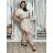 Sommerkleid aus Musselin für Damen mit kurzen Ärmeln und Kapuze in Übergröße (54/56/58 Einheitsgröße) ITALIAN FASHION IM424352