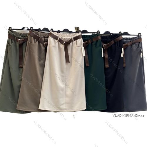 Sukně dlouhá elegantní s páskem dámská (S/M/L ONE SIZE) ITALSKÁ MÓDA IMC25334