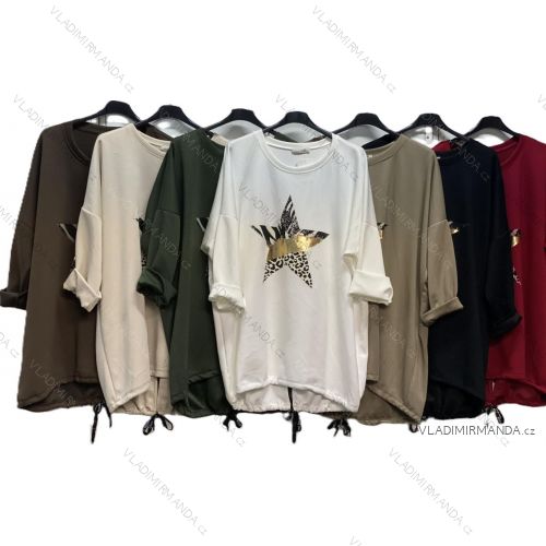 Tunika dlhý rukáv dámska nadrozmer (54/56/58 ONE SIZE) TALIANSKA MÓDA IMC25340