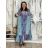 Stretchhose für Damen (S/M/L EINHEITSGRÖSSE) ITALIAN FASHION IMWKK25022 S / M / L blau